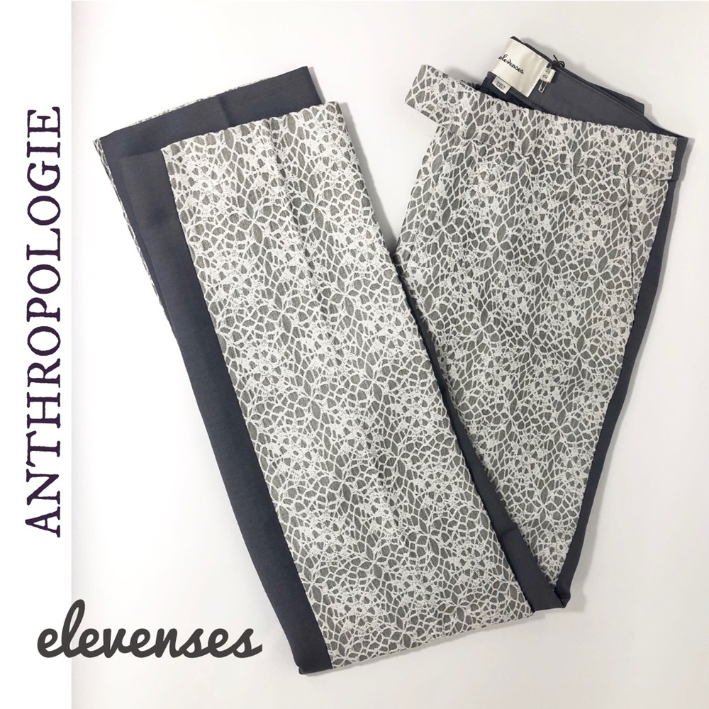 Elevenses Anthropologie Lace Dress Pants Size 6